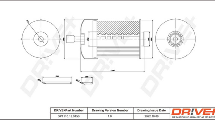 Filtru combustibil (DP1110130156 DRIVE) DACIA,MERCEDES-BENZ,NISSAN,RENAULT