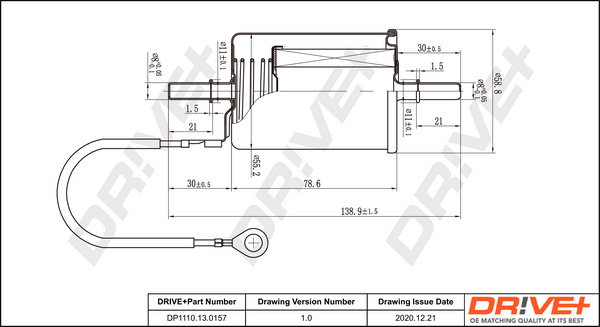 Filtru combustibil (DP1110130157 DRIVE) CHEVROLET,DAEWOO
