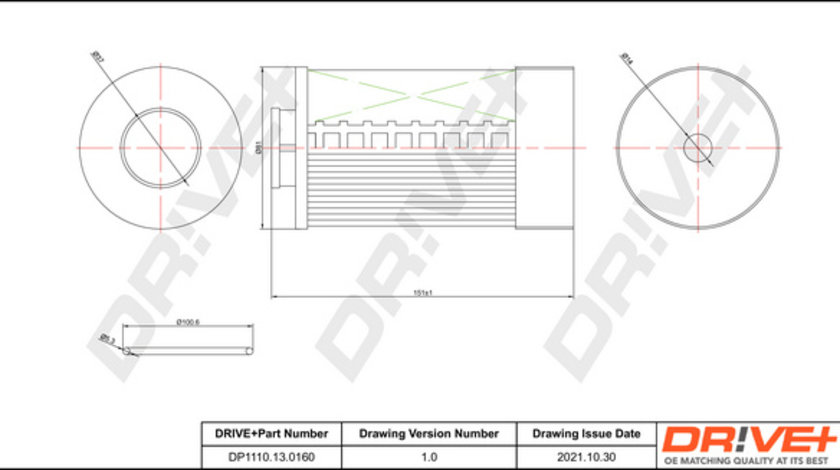 Filtru combustibil (DP1110130160 DRIVE) IRISBUS,IVECO,YAMAHA MOTORCYCLES