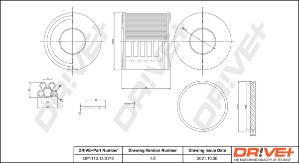 Filtru combustibil (DP1110130173 DRIVE) AUDI,PORSCHE,VW