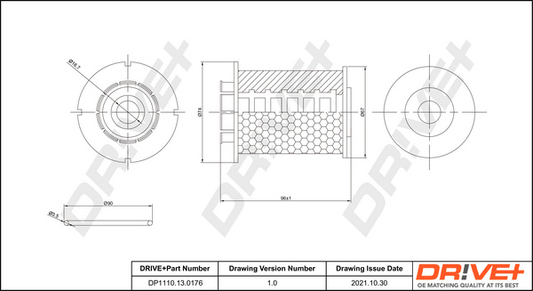 Filtru combustibil (DP1110130176 DRIVE) CHEVROLET,OPEL,VAUXHALL