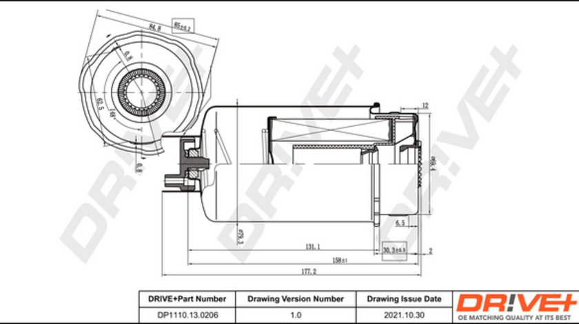 Filtru combustibil (DP1110130206 DRIVE) FORD,LDV