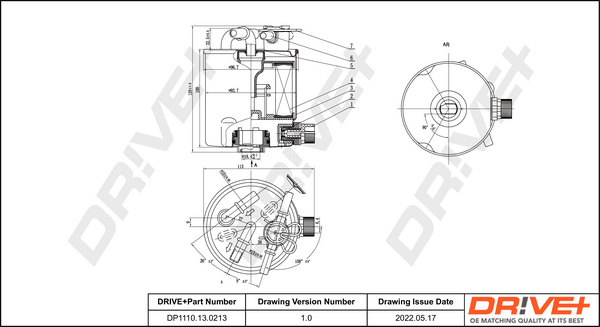 Filtru combustibil (DP1110130213 DRIVE) NISSAN,RENAULT