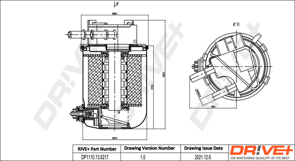 Filtru combustibil (DP1110130217 DRIVE) NISSAN