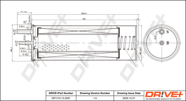 Filtru combustibil (DP1110130281 DRIVE) VW