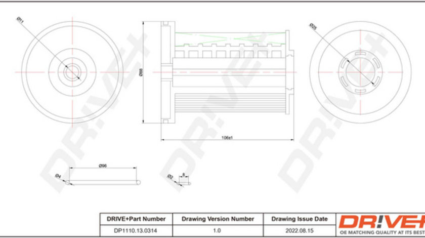 Filtru combustibil (DP1110130314 DRIVE) OPEL,VAUXHALL