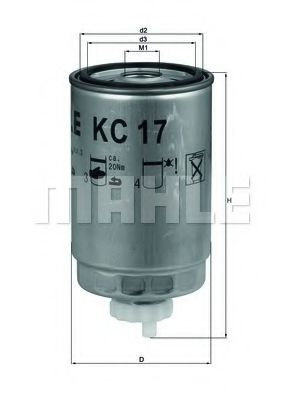 Filtru combustibil FIAT DUCATO bus (230) (1994 - 2002) KNECHT KC 17D piesa NOUA
