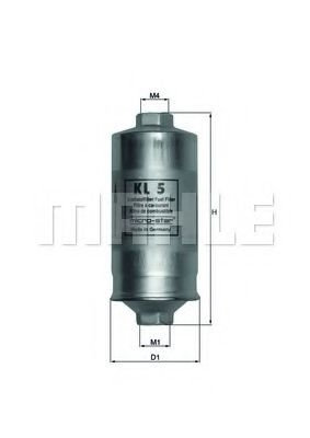 Filtru combustibil FIAT DUCATO caroserie (230L) (1994 - 2002) KNECHT KL 5 piesa NOUA
