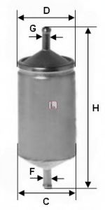 Filtru combustibil FIAT FIORINO Caroserie (146) (1988 - 2016) SOFIMA S 1501 B piesa NOUA