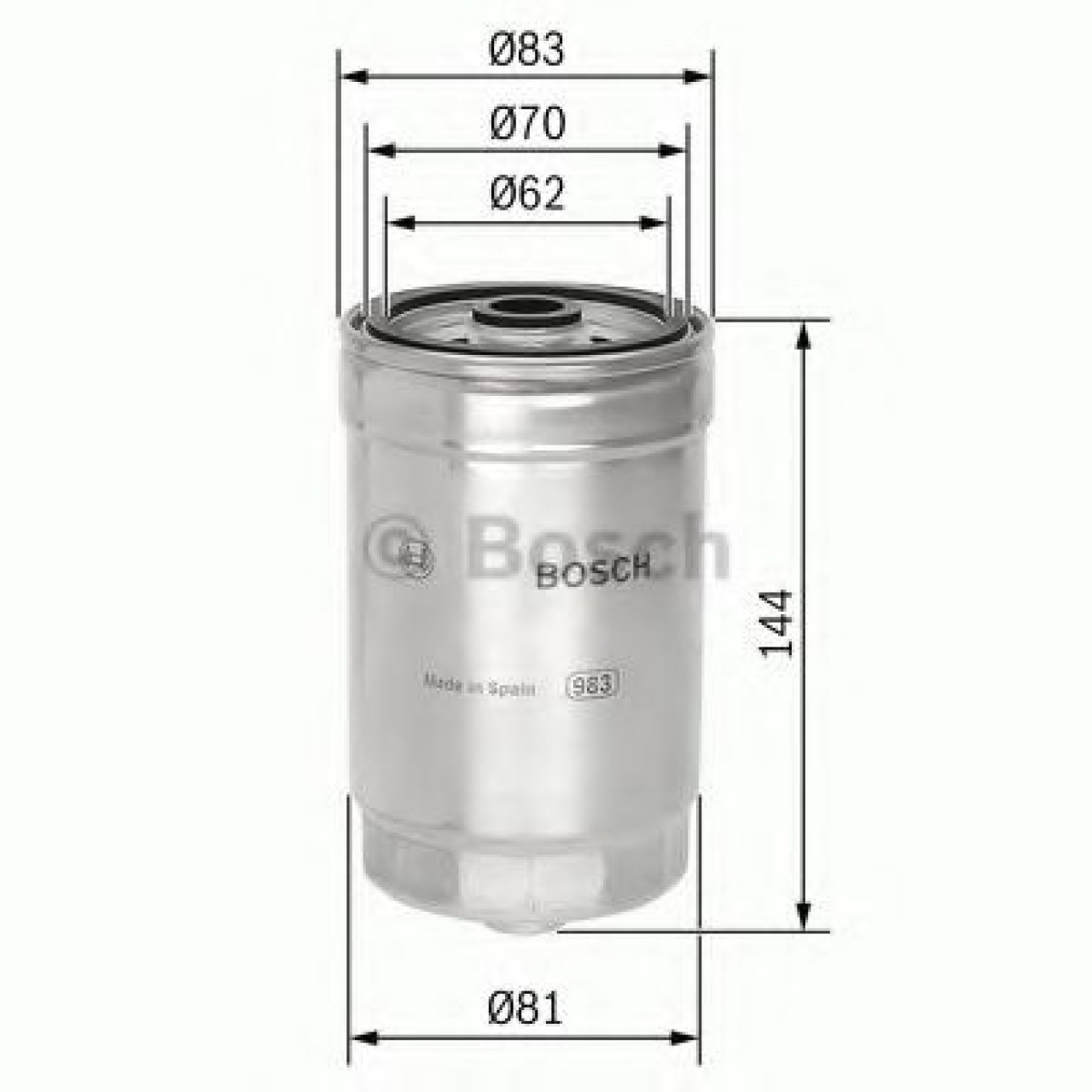 Filtru combustibil FIAT MAREA (185) (1996 - 2007) BOSCH 1 457 434 314 piesa NOUA