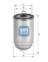 Filtru combustibil FIAT PUNTO (188) (1999 - 2016) UFI 24.408.00 piesa NOUA