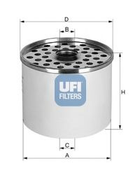 Filtru combustibil FORD FIESTA IV (JA, JB) (1995 - 2002) UFI 24.360.00 piesa NOUA