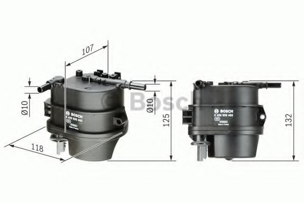 Filtru combustibil FORD FIESTA VI (2008 - 2016) BOSCH 0 450 906 460 piesa NOUA