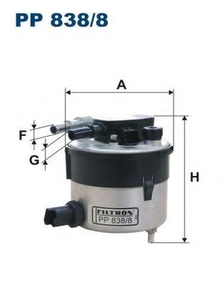 Filtru combustibil FORD FOCUS C-MAX (2003 - 2007) FILTRON PP838/8 piesa NOUA