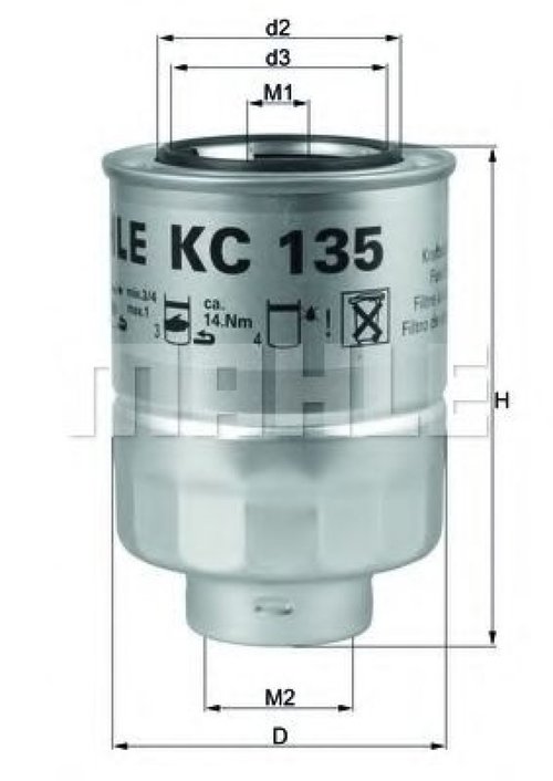 Filtru combustibil FORD RANGER (ER, EQ) (1998 - 2006) KNECHT KC 135D piesa NOUA
