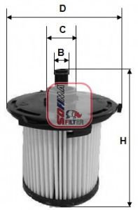 Filtru combustibil FORD TRANSIT caroserie (2013 - 2016) SOFIMA S 6074 NE piesa NOUA