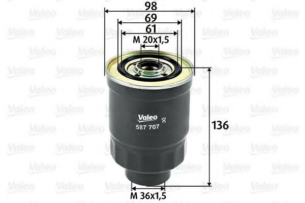 Filtru combustibil ISUZU TROOPER (UB) (1991 - 2000) VALEO 587707 piesa NOUA