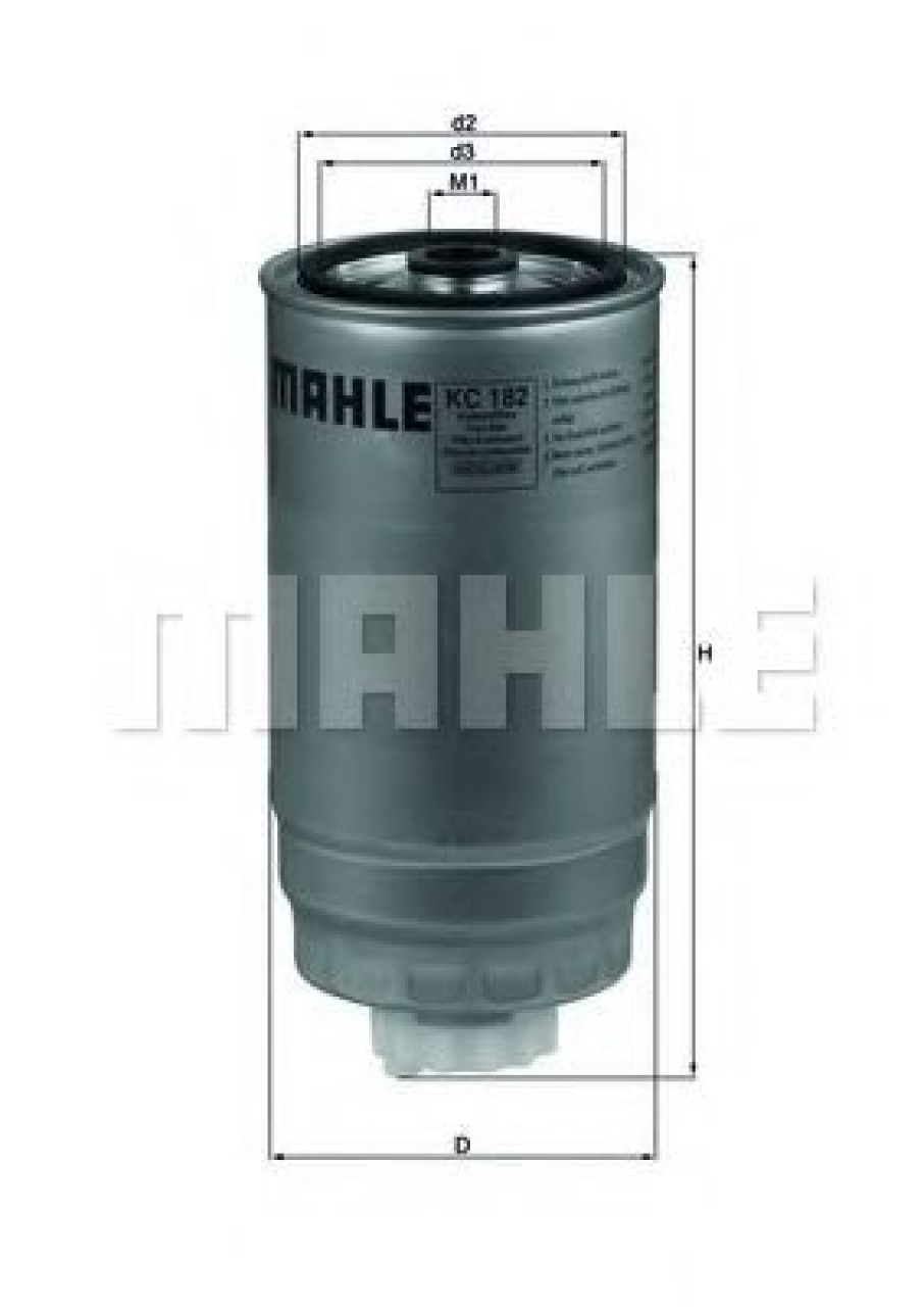 Filtru combustibil IVECO DAILY IV bus (2006 - 2011) MAHLE ORIGINAL KC 182 piesa NOUA