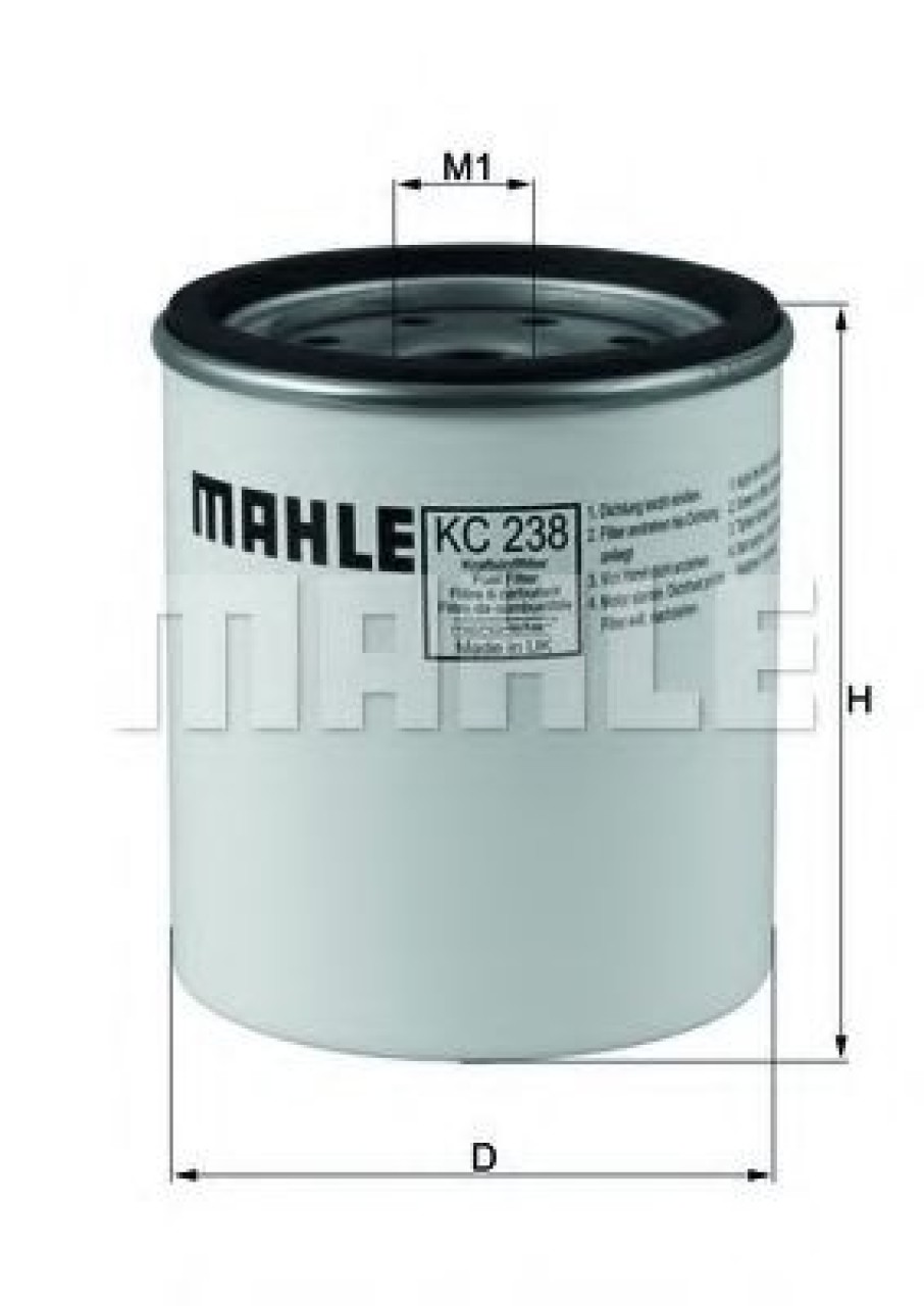 Filtru combustibil JEEP CHEROKEE (KJ) (2001 - 2008) MAHLE ORIGINAL KC 238D piesa NOUA