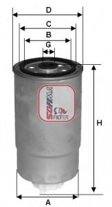 Filtru combustibil JEEP PATRIOT (MK74) (2007 - 2016) SOFIMA S 4529 NR piesa NOUA
