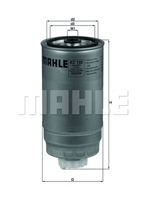 Filtru combustibil (KC182 MAHLE KNECHT) GREAT WALL,IVECO,JEEP,KIA