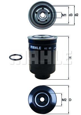 Filtru combustibil (KC83D MAHLE KNECHT) MAZDA,MITSUBISHI,SUBARU,TOYOTA,VW