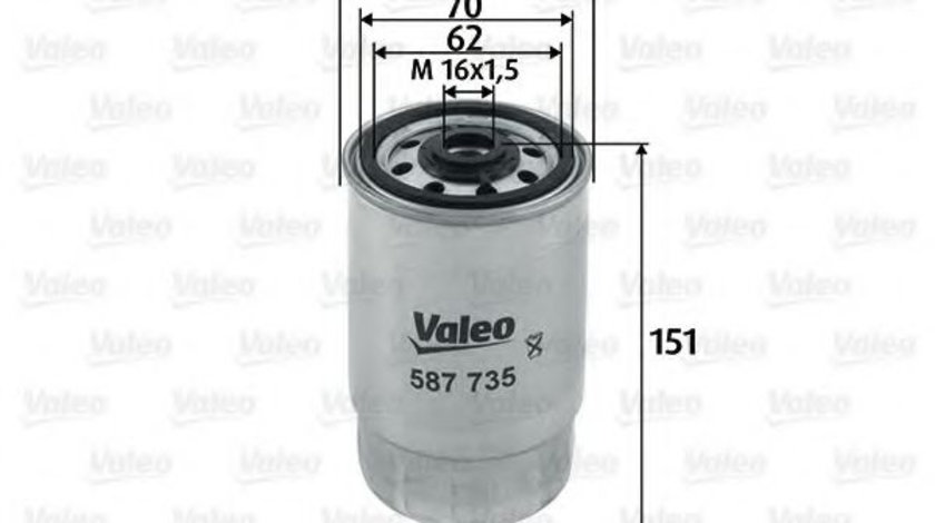 Filtru combustibil KIA MAGENTIS (MG) (2005 - 2016) VALEO 587735 piesa NOUA