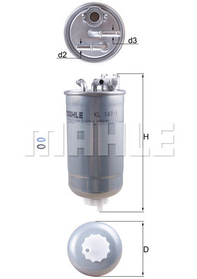 Filtru combustibil (KL1471D MAHLE KNECHT) SEAT
