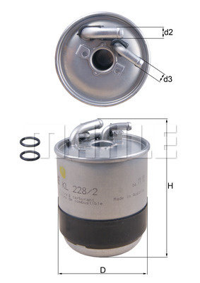 Filtru combustibil (KL2282D MAHLE KNECHT) CHRYSLER,JEEP,MERCEDES-BENZ,MITSUBISHI,SMART
