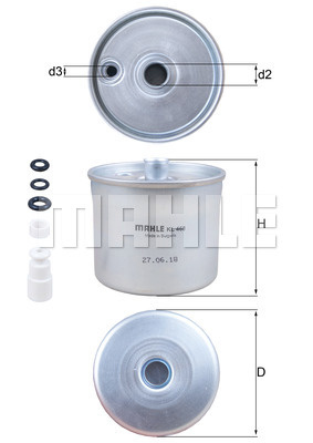 Filtru combustibil (KL468 MAHLE KNECHT) LAND ROVER