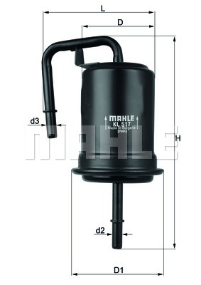 Filtru combustibil (KL517 MAHLE KNECHT) MAZDA