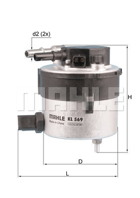Filtru combustibil (KL569 MAHLE KNECHT) FORD,MAZDA,VOLVO