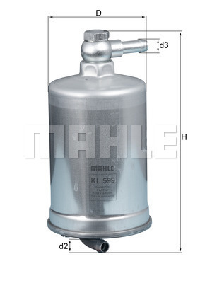 Filtru combustibil (KL599 MAHLE KNECHT) AUDI