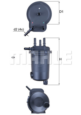 Filtru combustibil (KL600D MAHLE KNECHT) RENAULT,SUZUKI