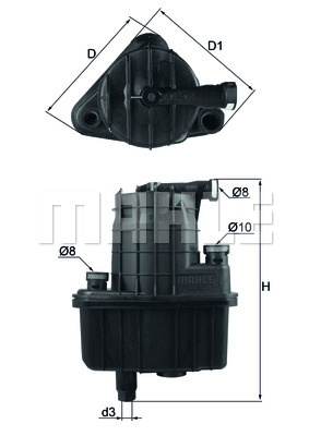 Filtru combustibil (KL832D MAHLE KNECHT) RENAULT