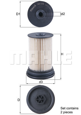 Filtru combustibil (KX516S MAHLE KNECHT) CHEVROLET,OPEL,VAUXHALL