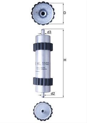 Filtru Combustibil - Mahle Audi KL 1102
