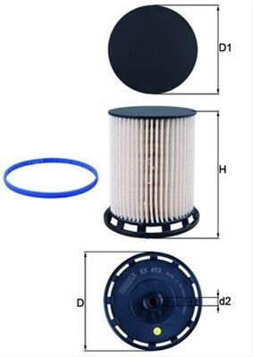 Filtru Combustibil - Mahle Audi KX 493D