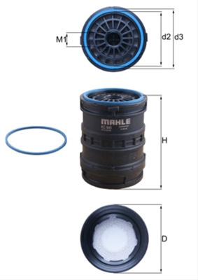 Filtru Combustibil - Mahle Iveco KC 645D