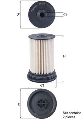 Filtru Combustibil - Mahle Opel KX 516/S