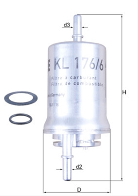 Filtru Combustibil Mahle Original Audi KL 176/6D