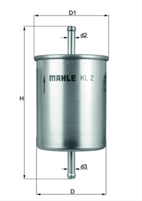 Filtru Combustibil Mahle Original Audi KL 2