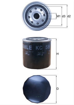Filtru Combustibil Mahle Original Caterp