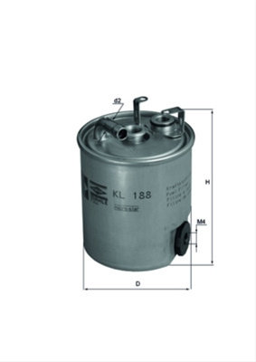 Filtru Combustibil Mahle Original Chrysler KL 188