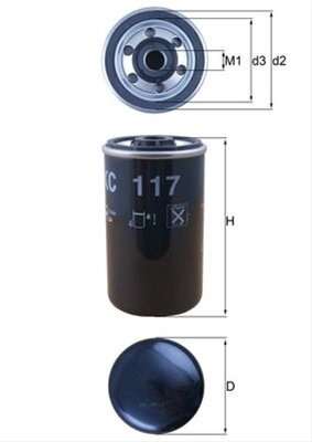 Filtru Combustibil Mahle Original Daf KC 117