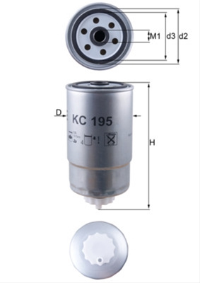Filtru Combustibil Mahle Original Fiat KC 195