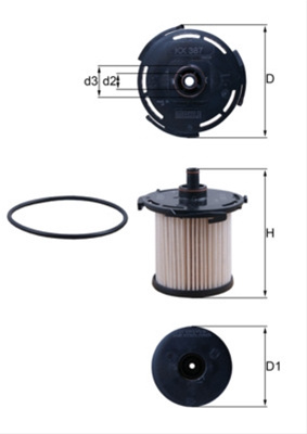 Filtru Combustibil Mahle Original Ford KX 387D