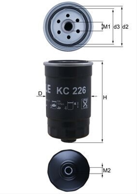 Filtru Combustibil Mahle Original Hyundai KC 226