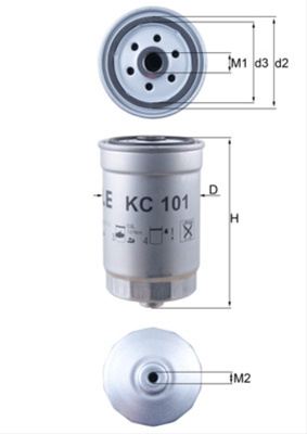 Filtru Combustibil Mahle Original Kia KC 101