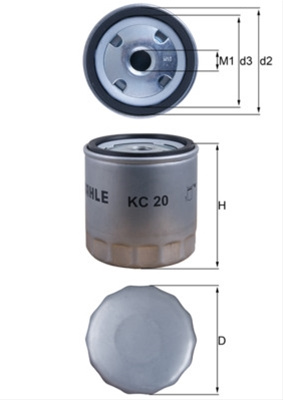 Filtru Combustibil Mahle Original Kramer KC 20